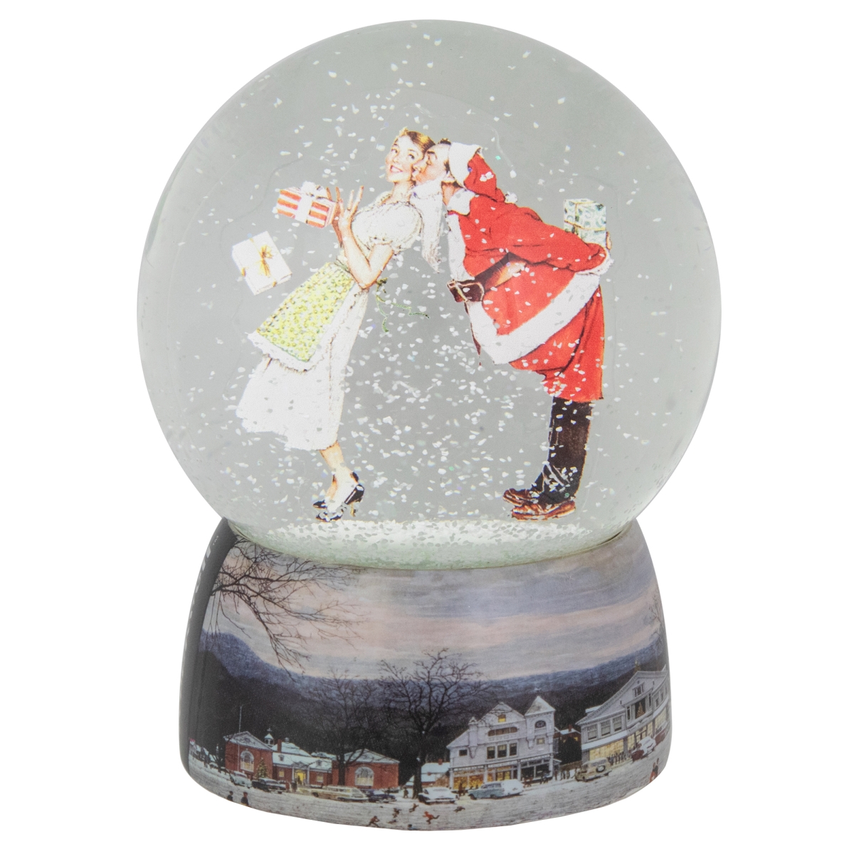 Picture of Northlight 35243127 6.5 in. Norman Rockwell Christmas Surprise Snow Globe