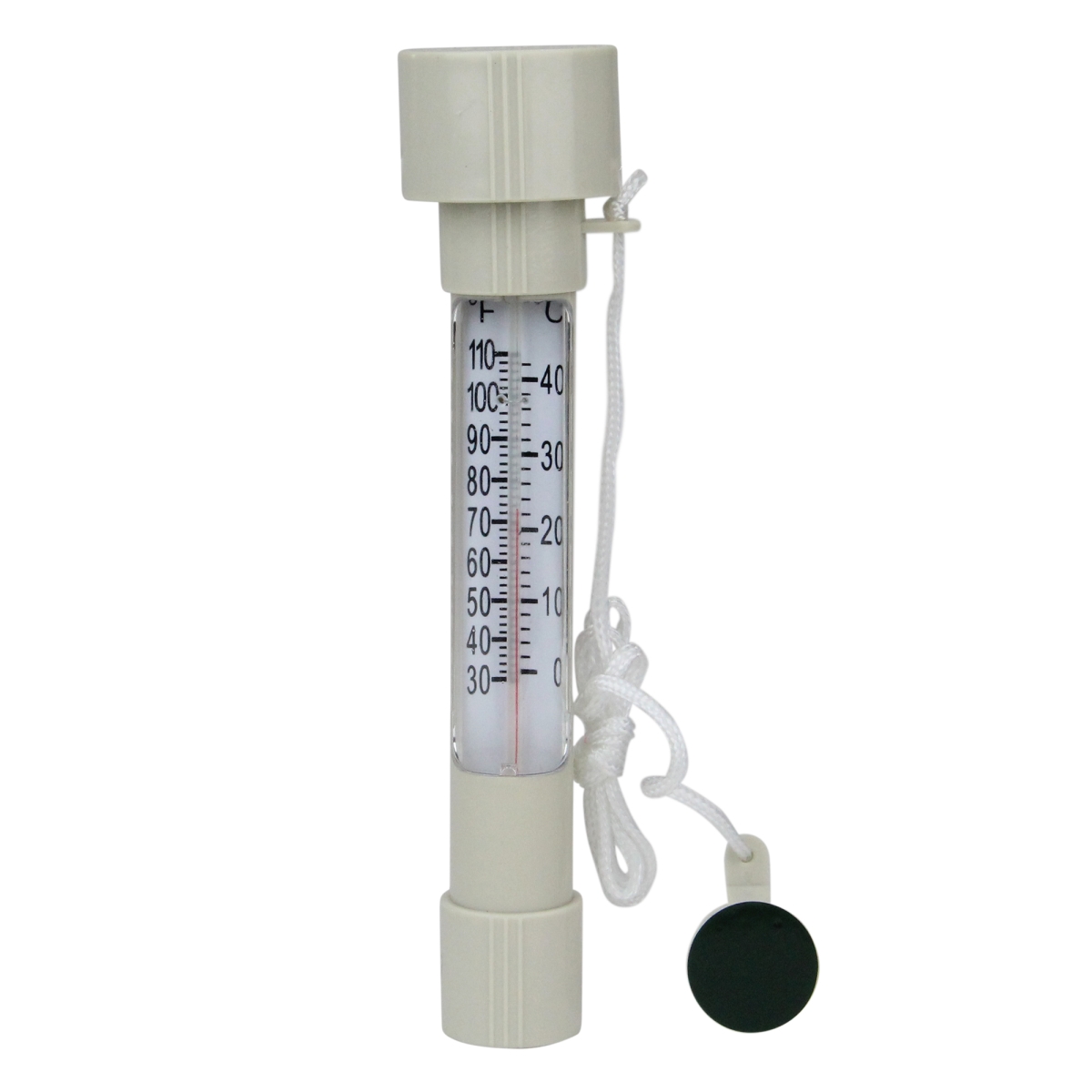 33386197 8 in. HydroTools Buoy Pool & Spa Thermometer, White
