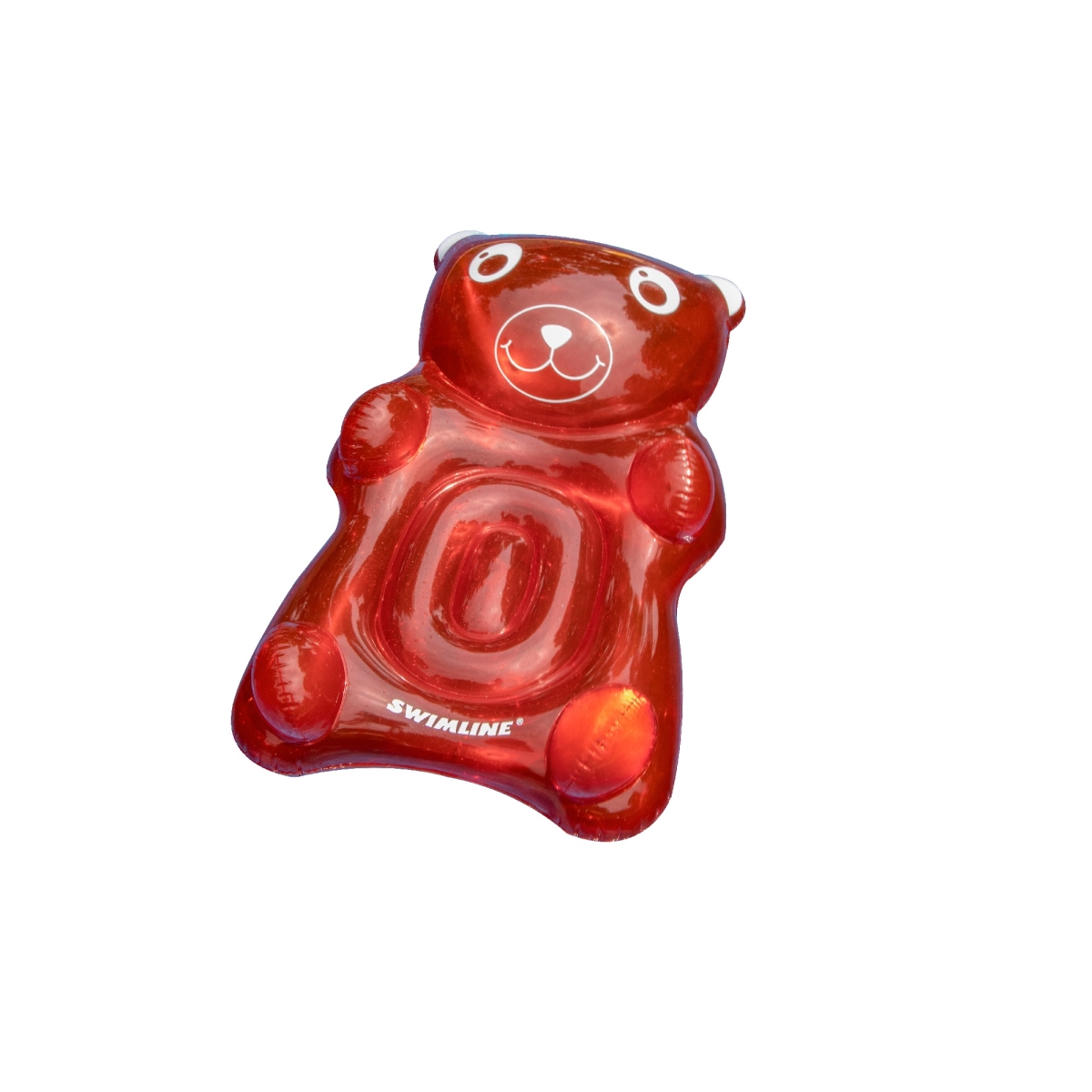 Picture of Swim Central 33386209 60 in. Inflatable Transparent Gummy Bear Swimming Pool Float&#44; Red