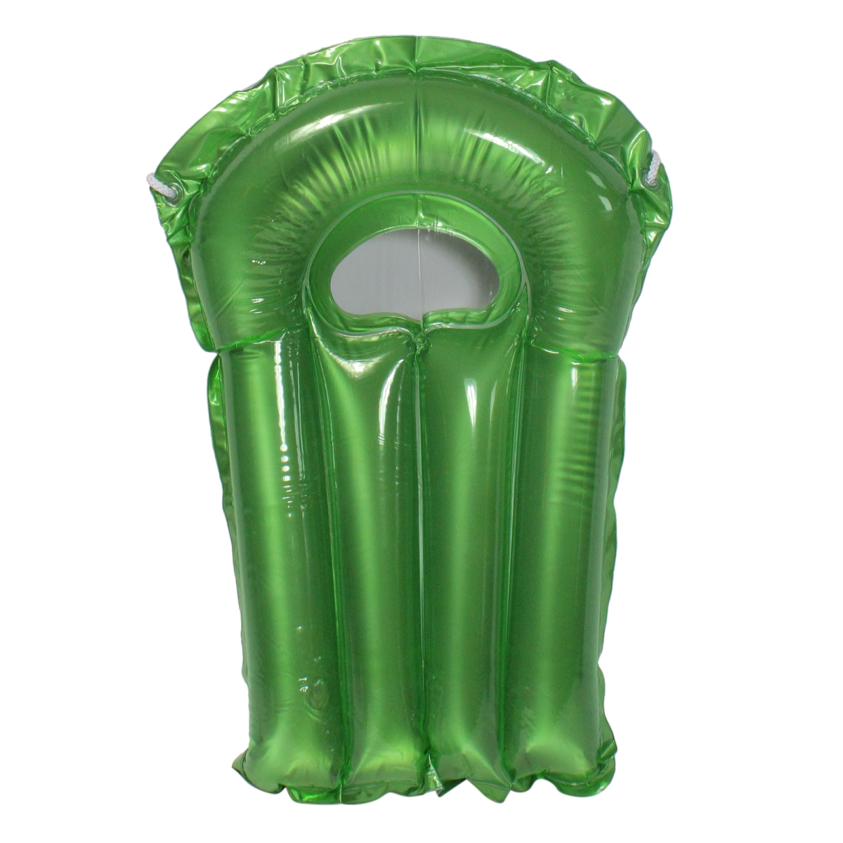 32746007 30 in. Inflatable Transparent with Metallic Silver Surf Rider Pool Float, Green