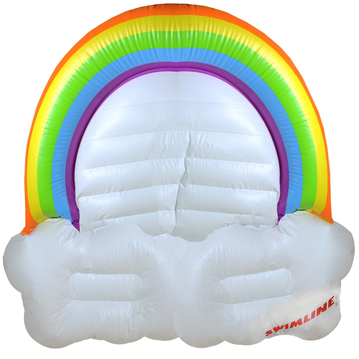 32749446 65 x 68 x 12 in. Inflatable Rainbow & Clouds Swimming Pool Float Island