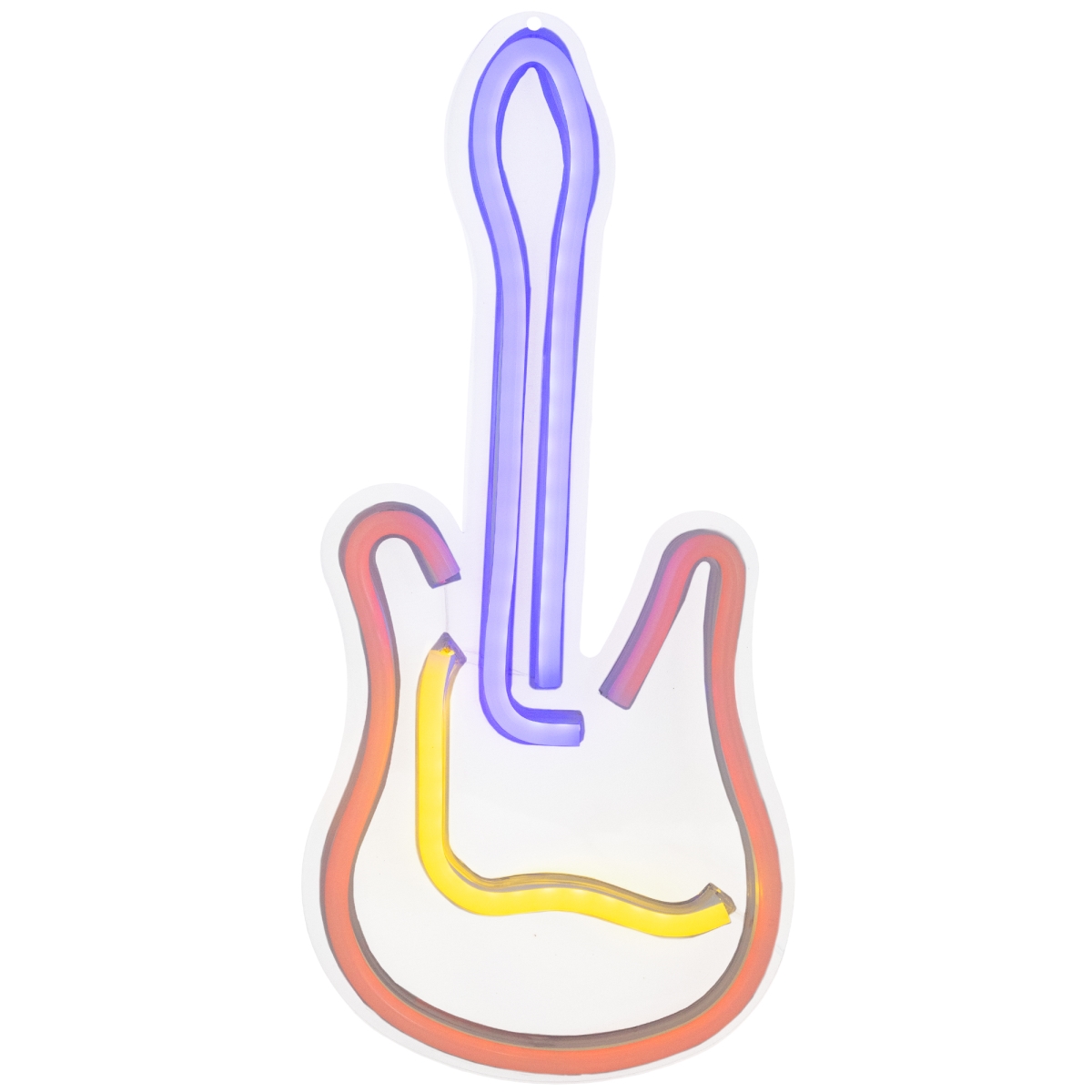 35127703 15.75 in. LED Neon Style Guitar Wall Sign
