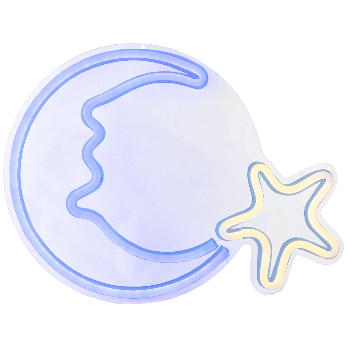 35127708 15 in. LED Neon Style Moon & Star Wall Sign