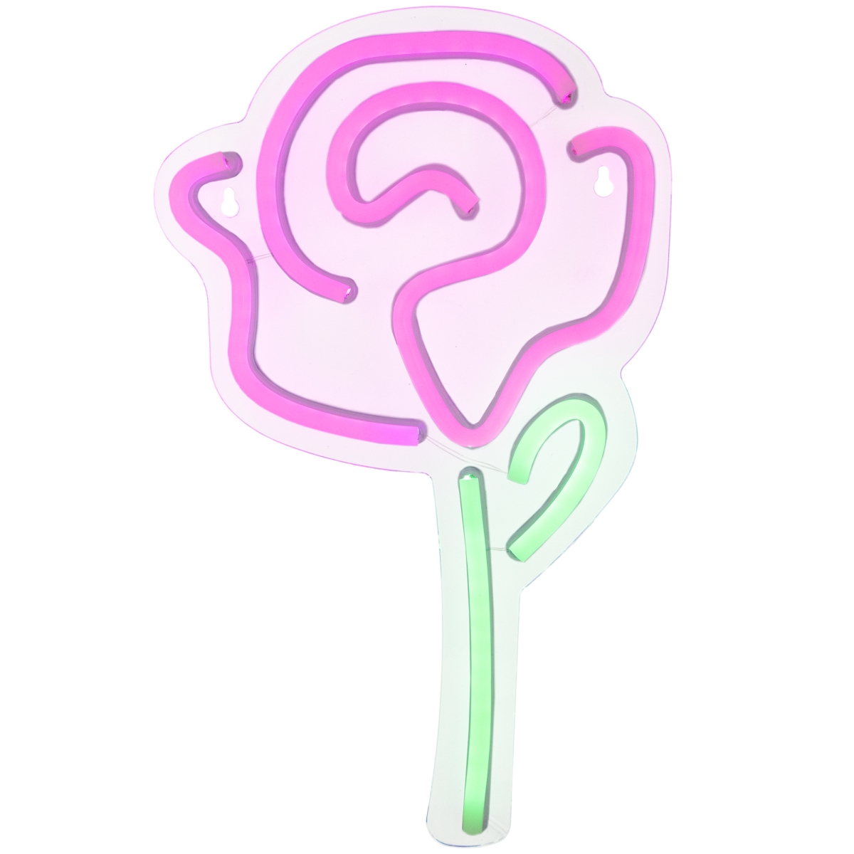 35127709 15 in. LED Neon Style Rose Wall Sign