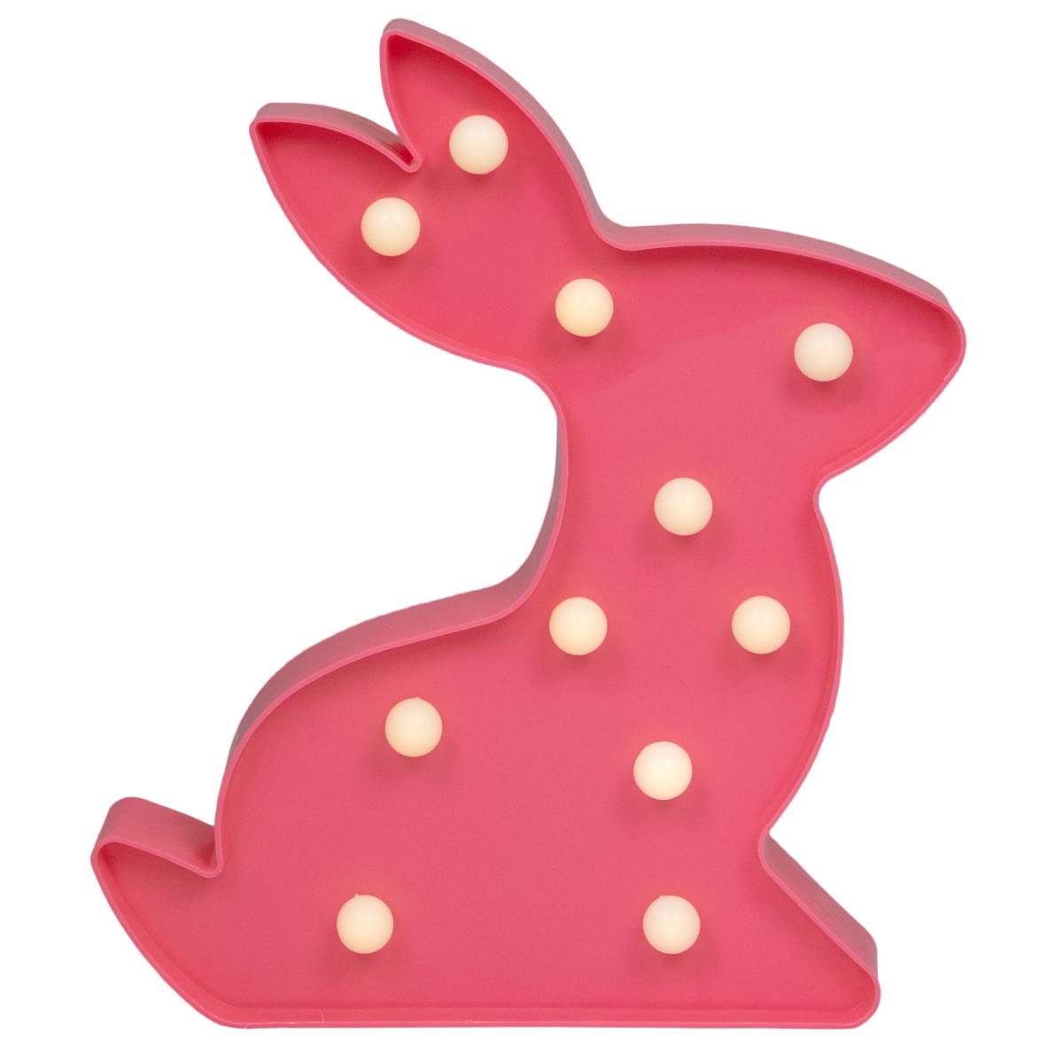 Picture of Northlight 35127715 9.5 in. LED Lighted Pink Easter Bunny Marquee Wall Sign