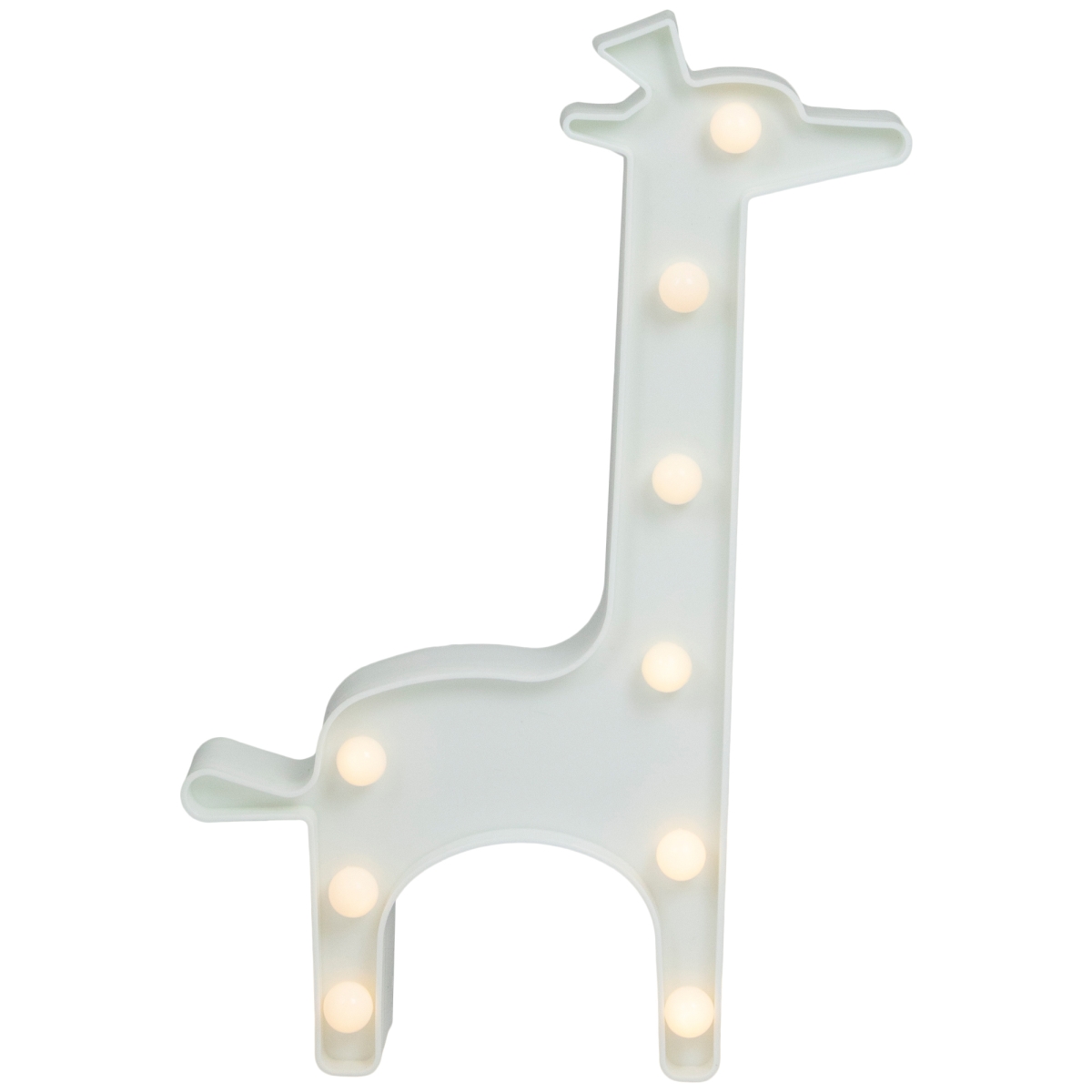 35127716 11.5 in. LED Lighted White Giraffe Marquee Wall Sign
