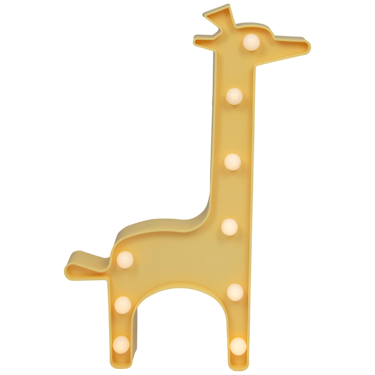 35127717 11.5 in. LED Lighted Yellow Giraffe Marquee Wall Sign
