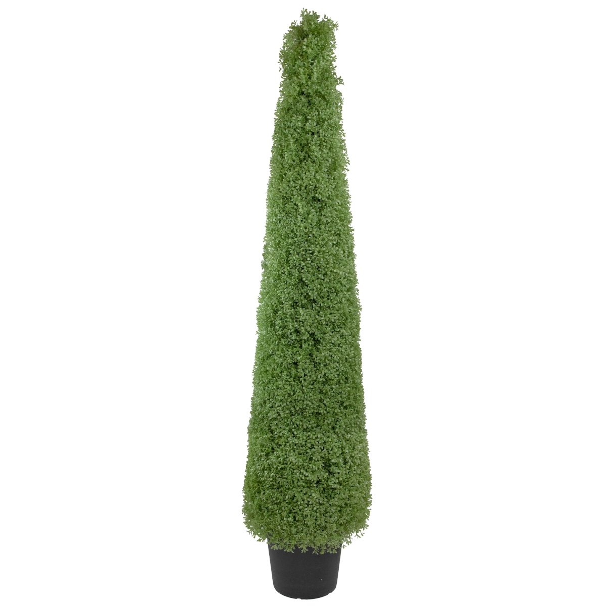 35133796 6 ft. Artificial Boxwood Cone Topiary Tree with Round Pot