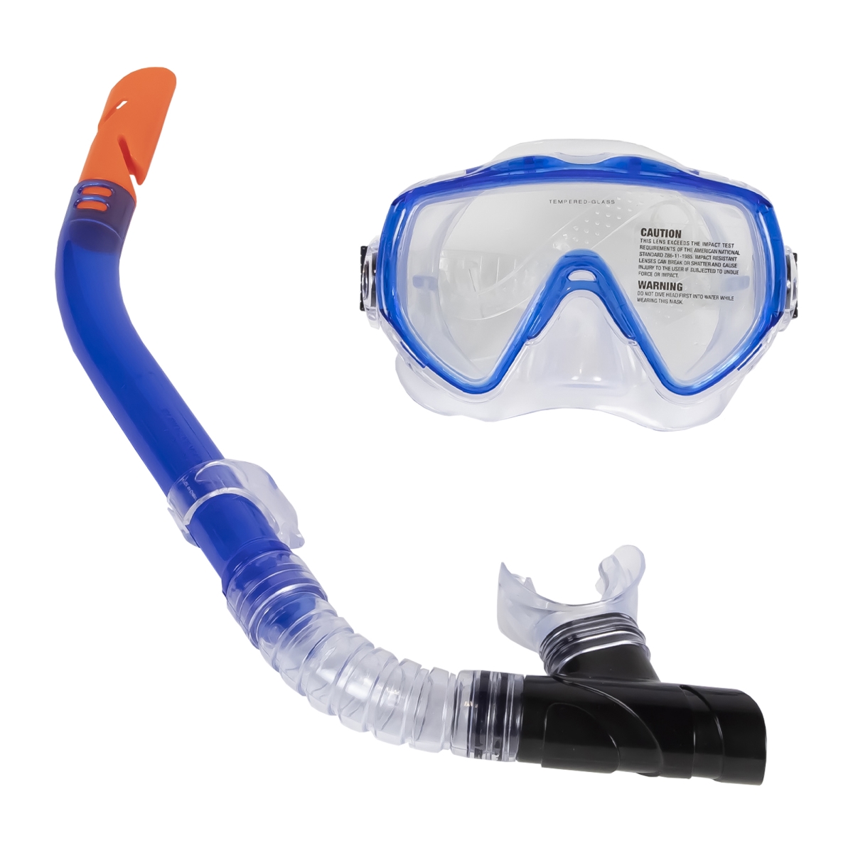 35260990 Sea Searcher Thermotech Mask & Snorkel Set for Youth & Adults, Blue