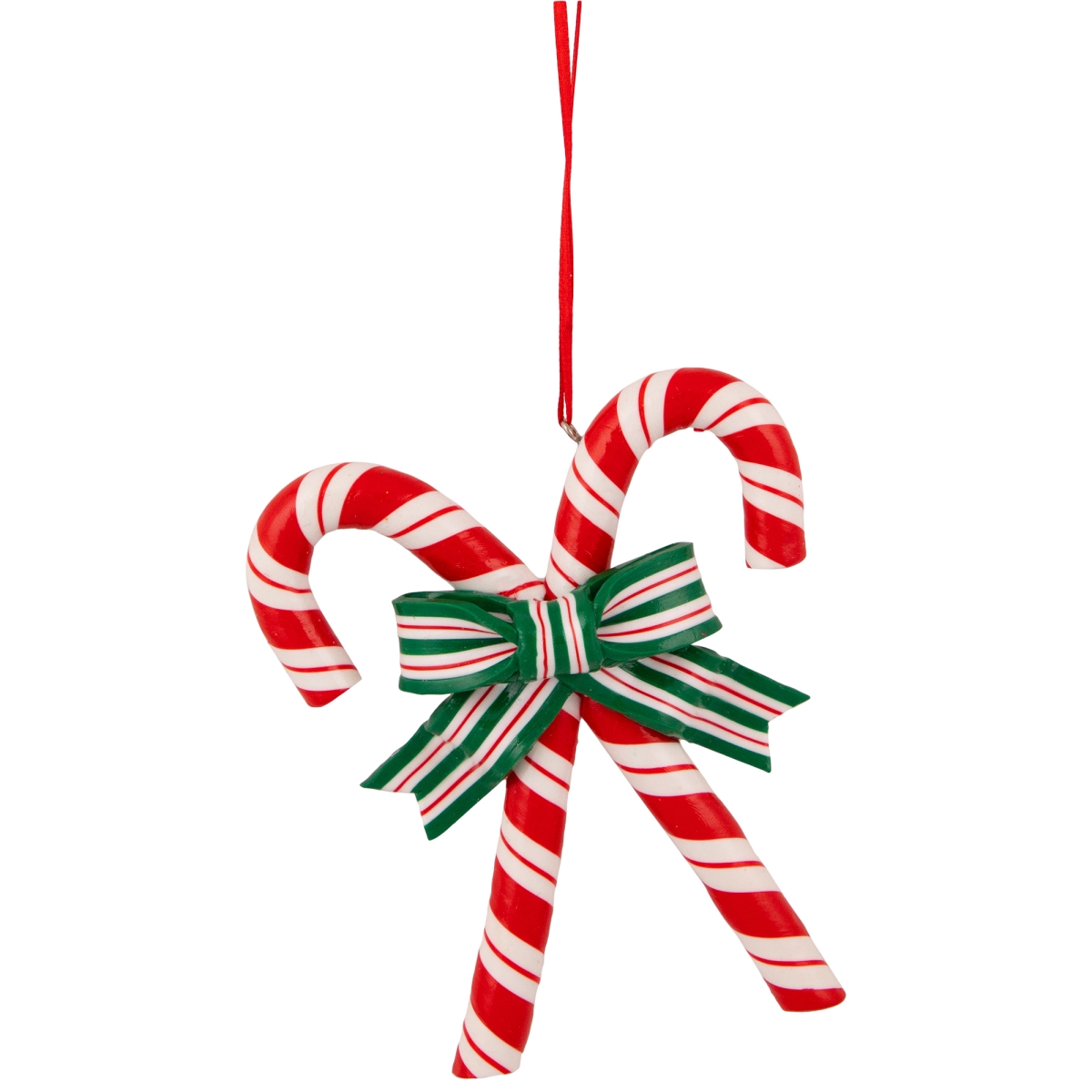 35252321 5.25 in. Red & White Candy Cane Christmas Ornament