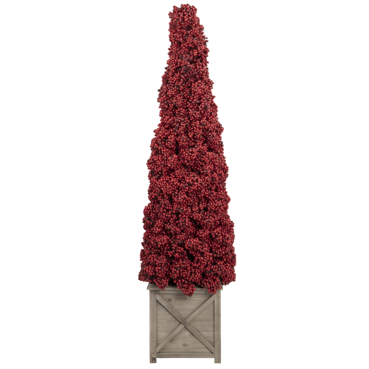 Picture of Allstate 35250612 50 in. Red Berry Cone Potted Christmas Topiary