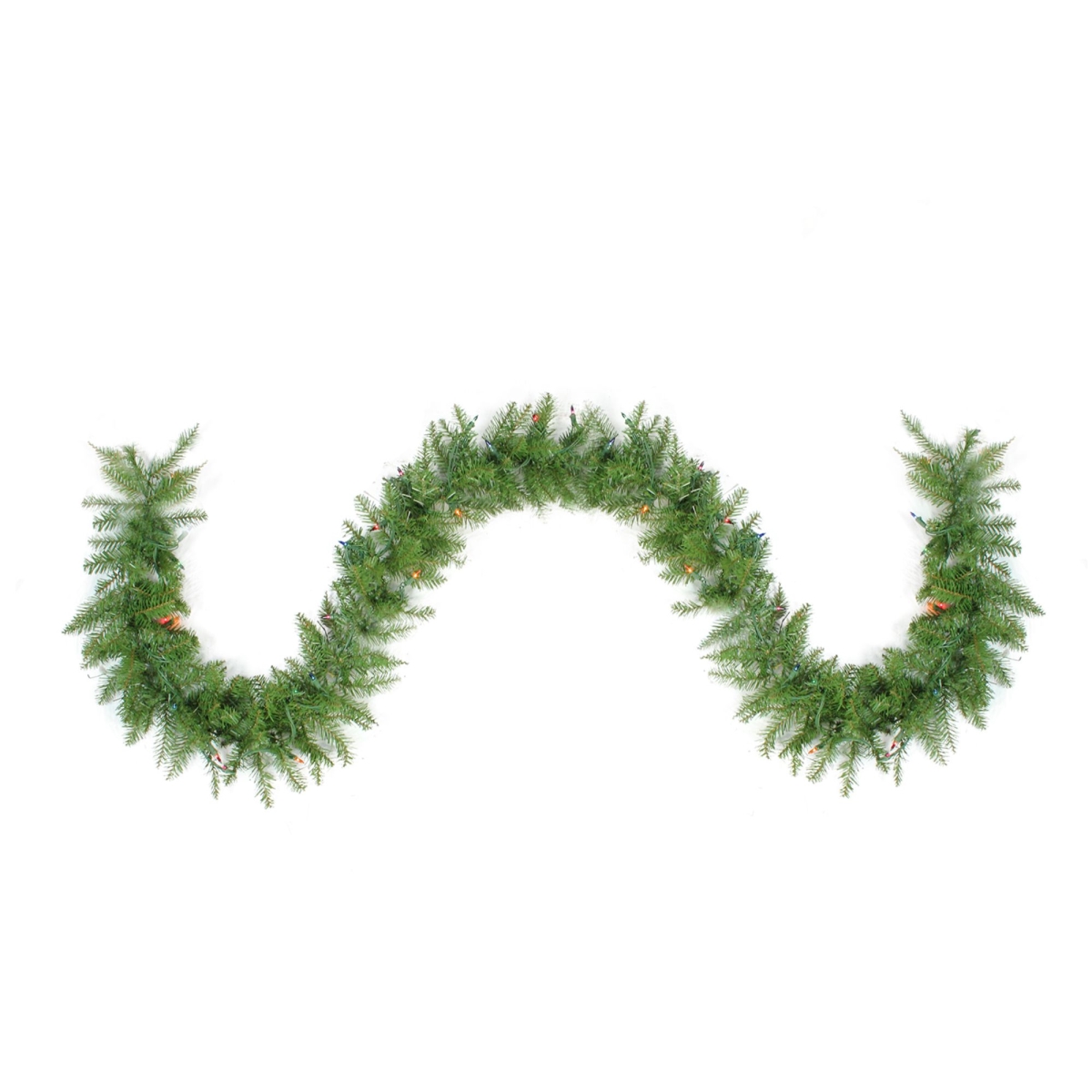 34908582 9 ft. x 10 Pre-Lit Rockwood Pine Artificial Christmas Garland with Multi Lights