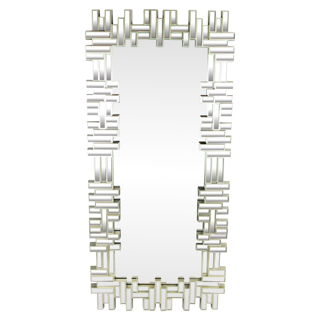 35166810 47 in. Champagne Gold Rectangular Modern Home Wall Mirror