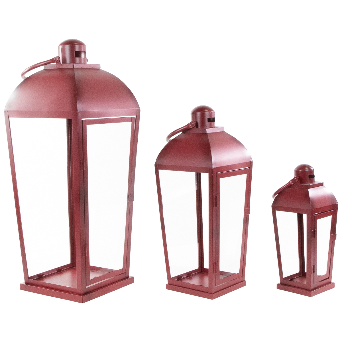 Picture of Northlight 35132874 23.5 in.Antique Style Candle Lanterns, Red - Set of 3