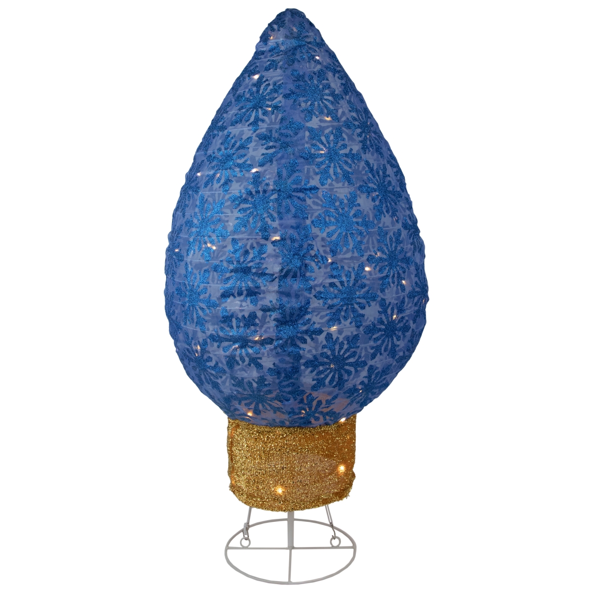 32 in. LED Lighted Retro Light Bulb Outdoor Christmas Decoration, Blue