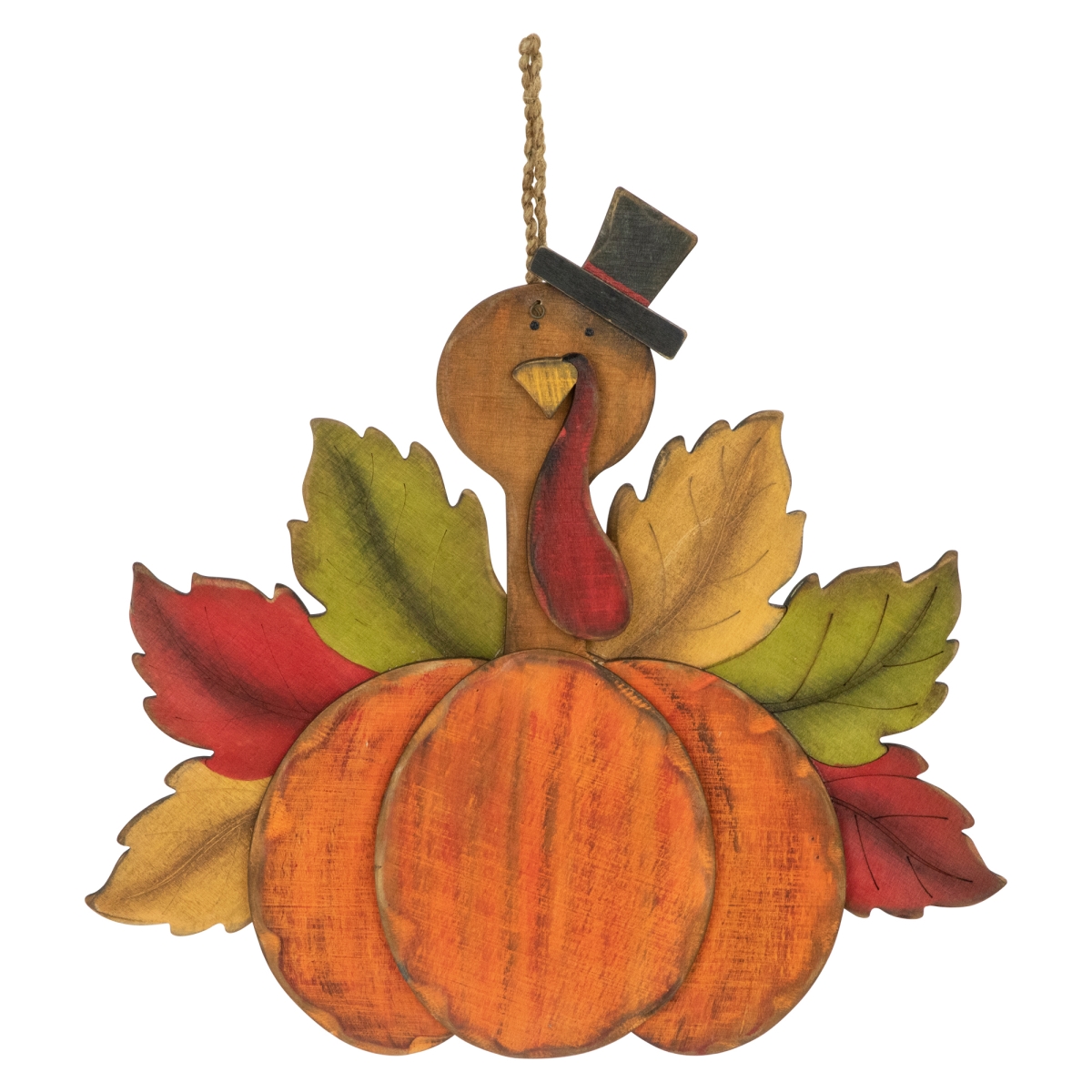 Picture of Northlight 35269841 12 in. Turkey with Pumpkin Fall Harvest Hanging Decoration