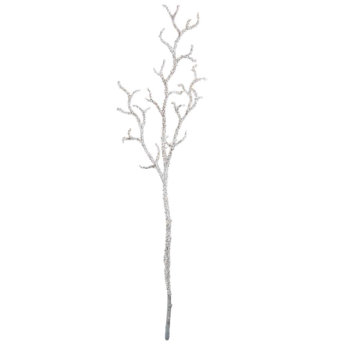 35252337 30 in. Glittered White Artificial Twig Christmas Spray