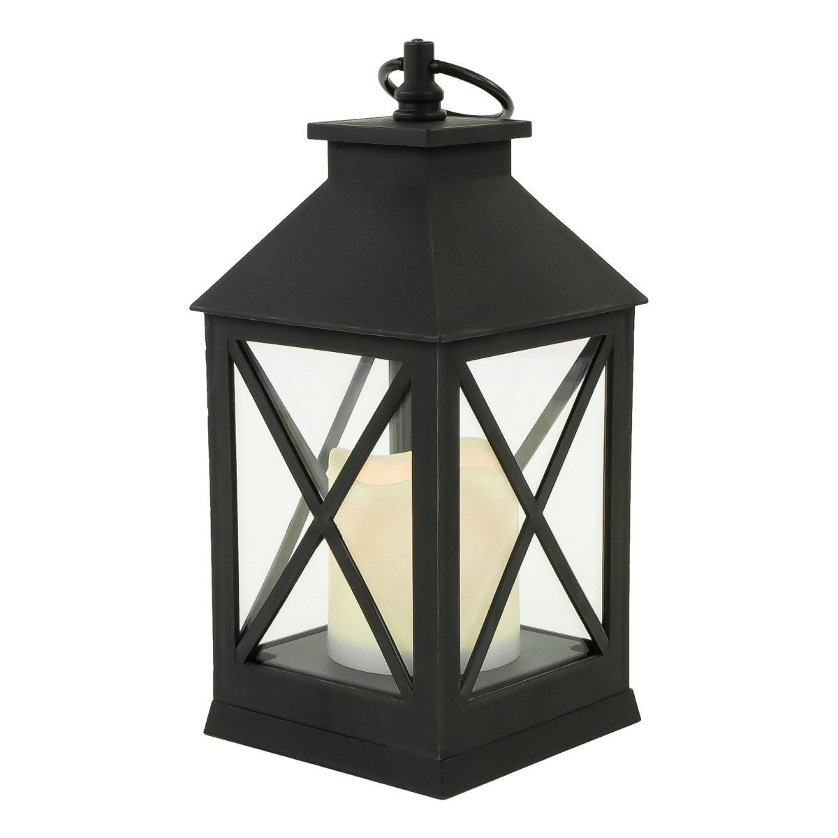 Picture of Northlight 35131173 9 in. LED Battery Operated Black Lantern with Flameless Candle