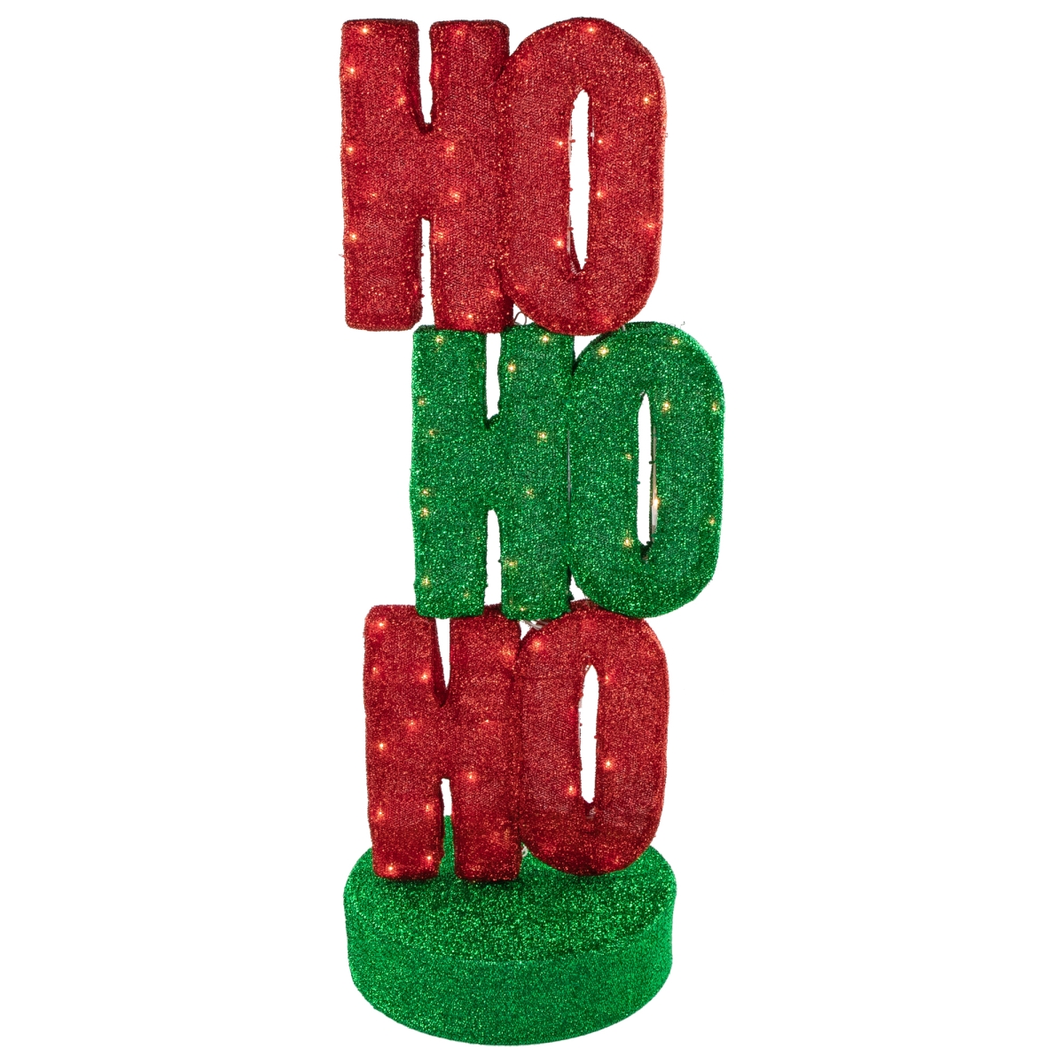 Picture of Northlight 35164351 39 in. Lighted Red & Green Ho Ho Ho Outdoor Christmas Sign Decoration
