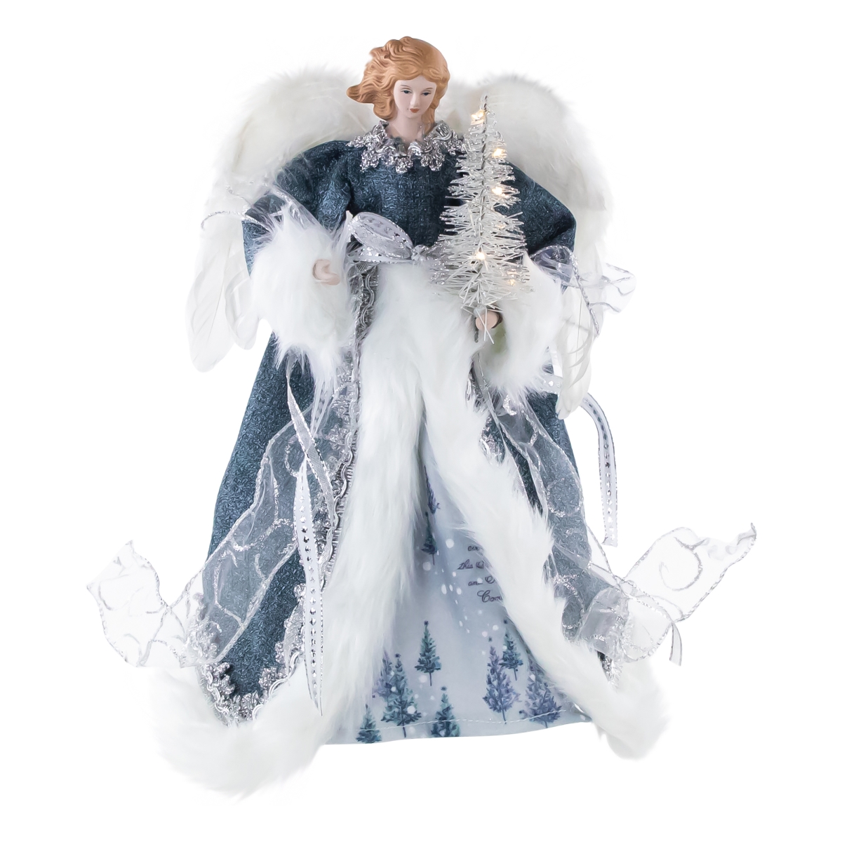 Picture of Northlight 35245928 14 in. Blue Angel with Lighted Tree Christmas Tree Topper