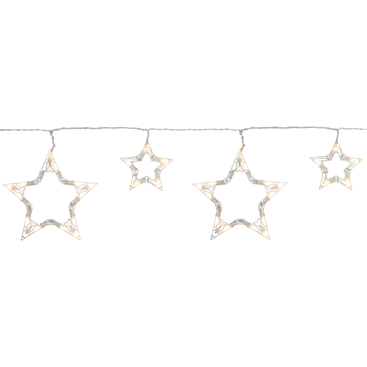 35256321 10.25 ft. LED Twinkle Star Icicle Christmas Lights, Clear & White - 10 Count