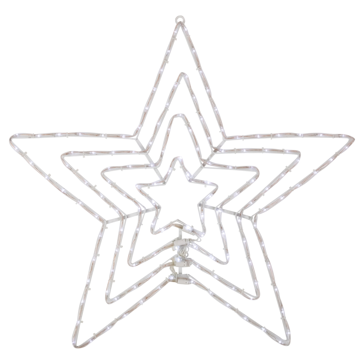 35256331 24 in. Lighted Layered Stars with Controller Window Silhouette Christmas Decoration