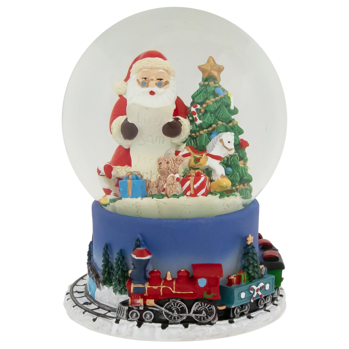 Picture of Northlight 35243142 6.5 in. Christmas Train Around Santa Delivering Gifts Musical Water Globe