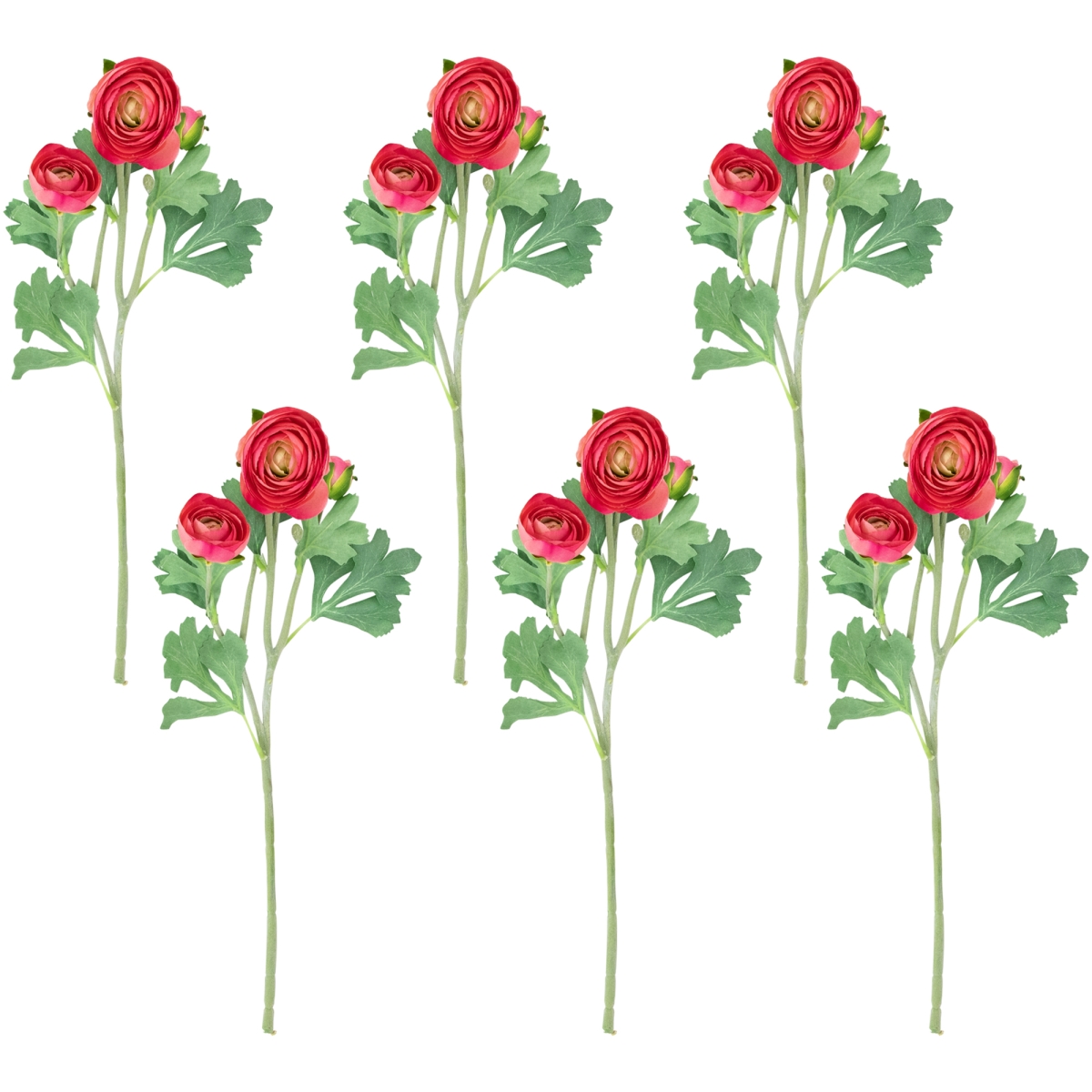 Picture of Northlight 35644515 21 in. Ranunculus Artificial Floral Sprays, Coral Pink - Set of 6