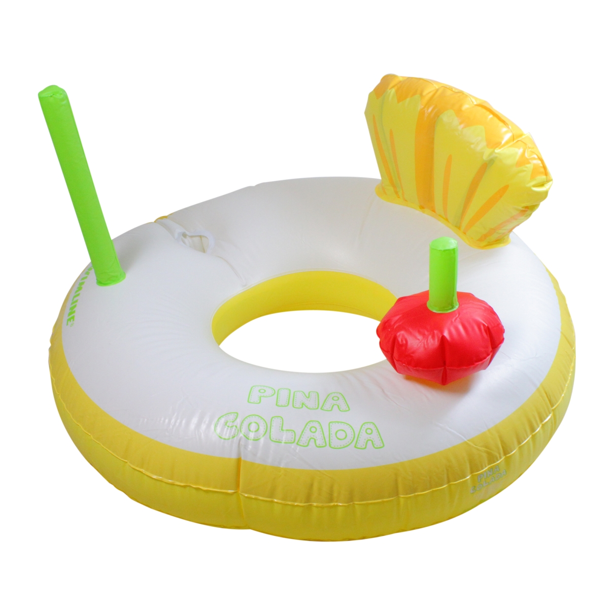 33386201 41 in. Inflatable Pina Colada Swimming Pool Ring Float, Yellow & White -  Swim Central