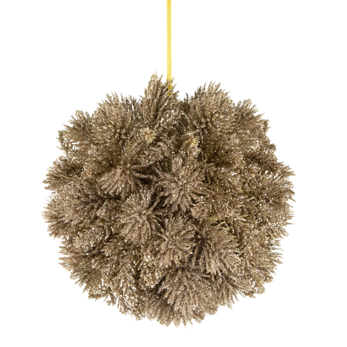 Picture of Northlight 35252317 6 in. Glittered Pine Christmas Ball Ornament, Gold