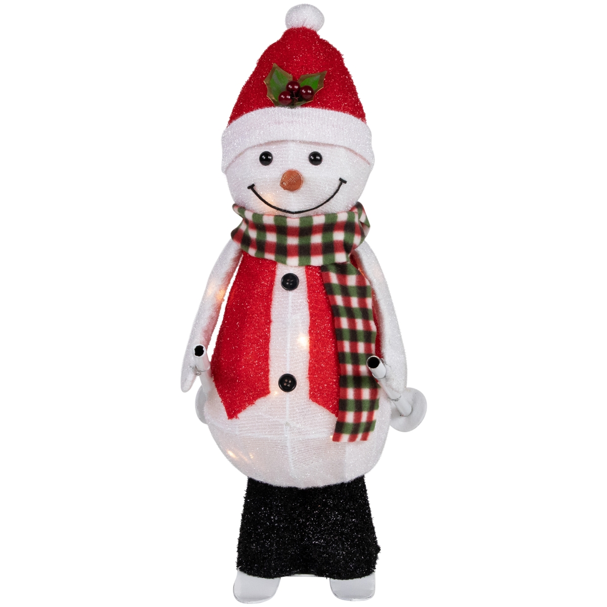 24 in. Animated Skiing Snowman LED Lighted Christmas Figure