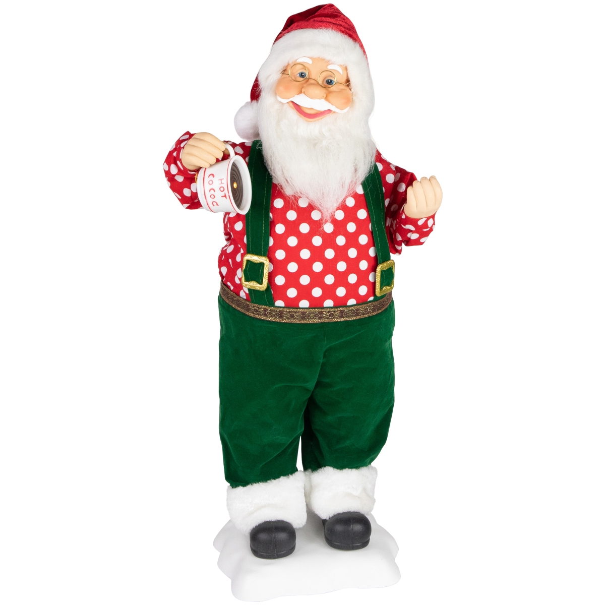 35680726 24 in. Animated & Musical Santa Claus with Hot Cocoa Christmas Figure -  NorthLight