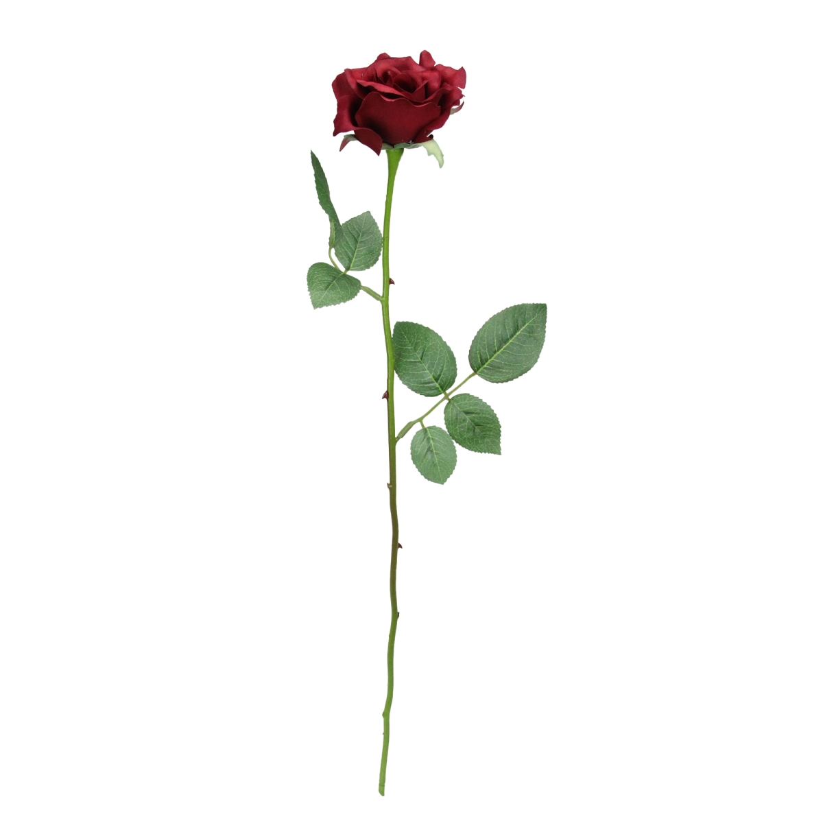 Picture of Allstate 33401294 23 in. Long Stem Artificial Blooming Rose Pick Flowers, Burgundy