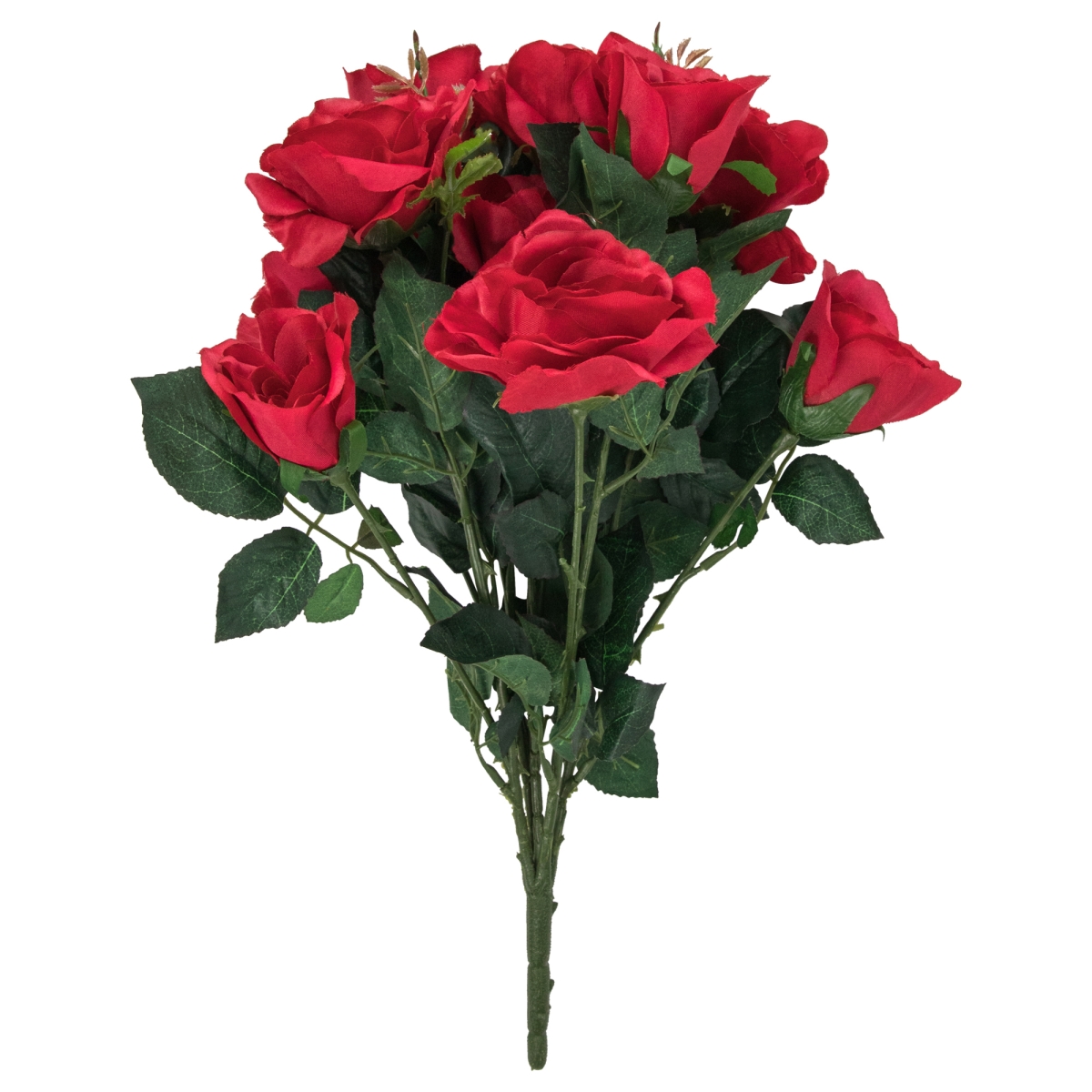 Picture of Allstate 35163976 18 in. Artificial Floral Rose Bush Flowers, Red