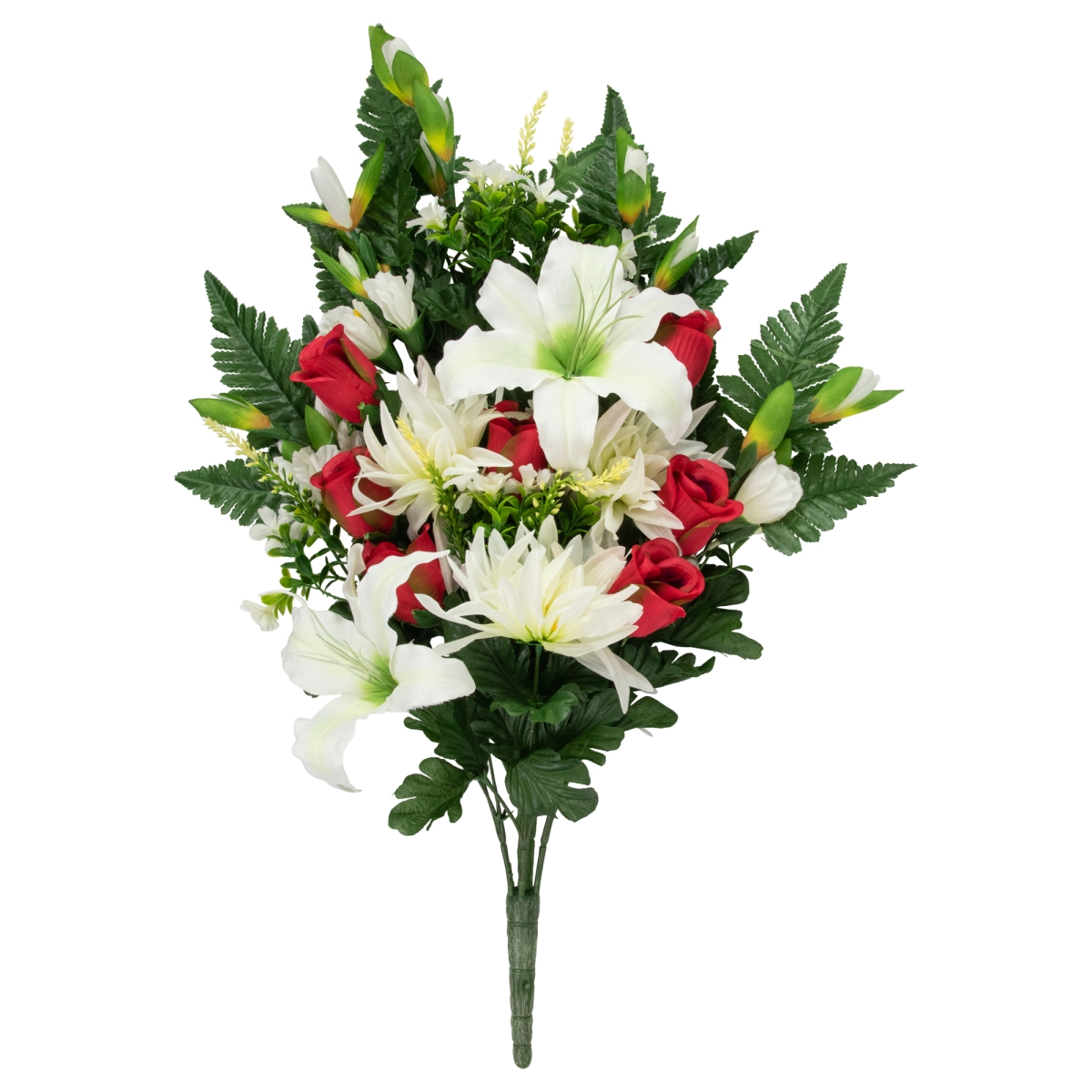 Picture of Allstate 34738926 26 in. Dahlia Lily & Rose Artificial Silk Floral Half Bouquet Flowers