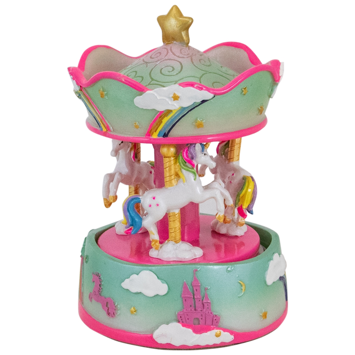 Picture of Northlight 34811765 6.5 in. Childrens Rainbow Rotating Unicorn Musical Carousel
