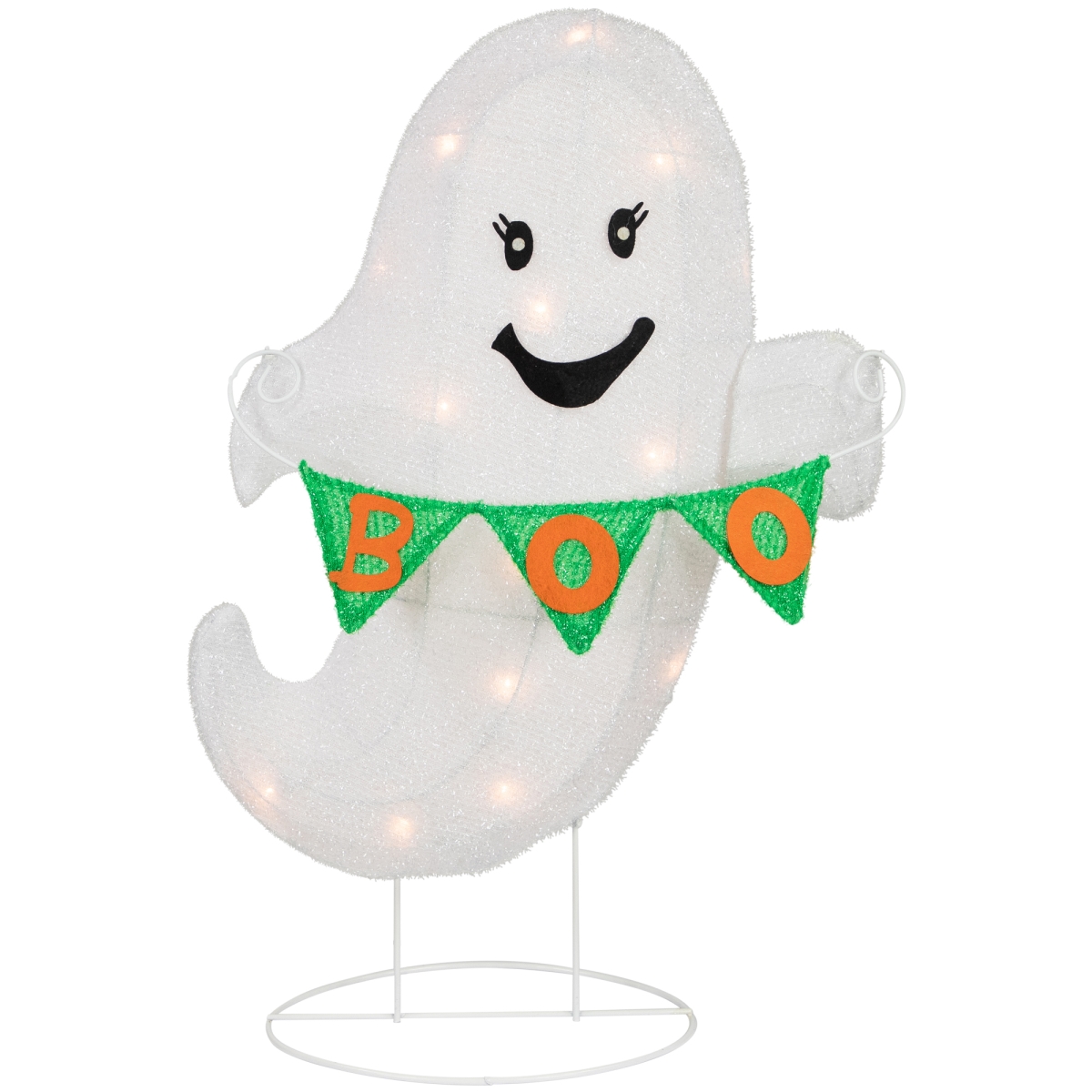 Picture of Northlight 35250590 25 in. Lighted LED Ghost with Boo Banner Halloween Yard Decoration