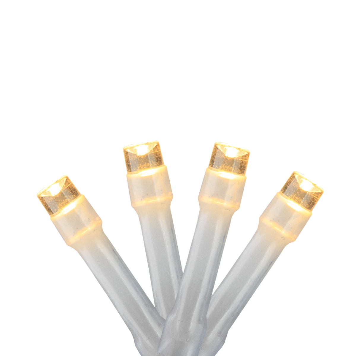Picture of Brite Star 32551254 Warm White LED Wide Angle Christmas Lights - 4 in. Spacing - White Wire - Set of 20