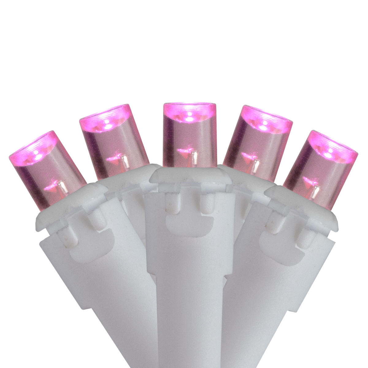 Picture of Brite Star 34186425 Pink LED Wide Angle Icicle Christmas Lights - 6 ft. White Wire - Set of 70