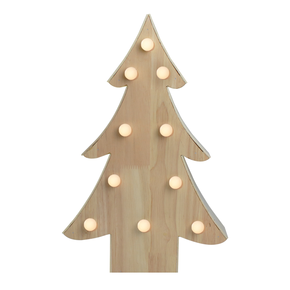 15 in. Lighted 3D Wooden Christmas Tree Tabletop Decor