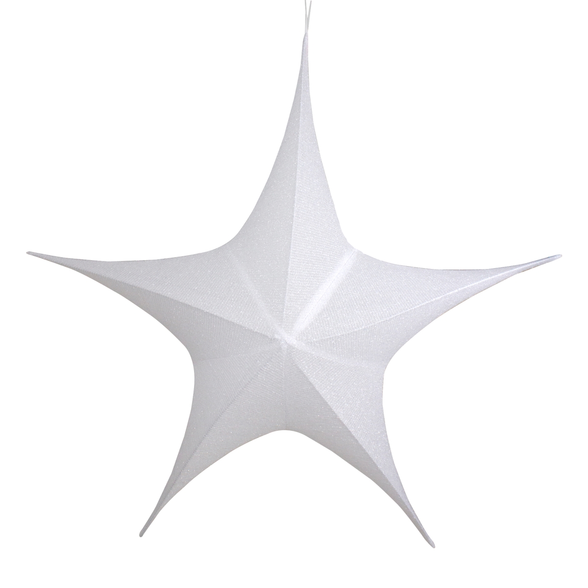 Picture of Northlight 34314418 51 in. Tinsel Foldable Christmas Star Outdoor Decoration, White