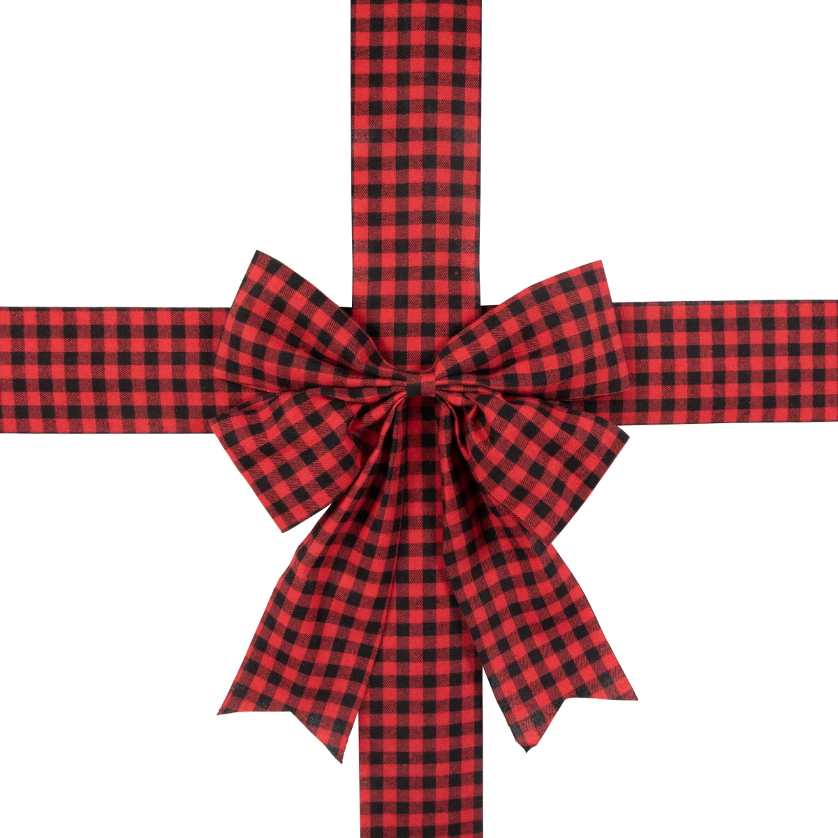 Picture of Northlight 35681108 14 ft. Red Buffalo Plaid Christmas Door Bow