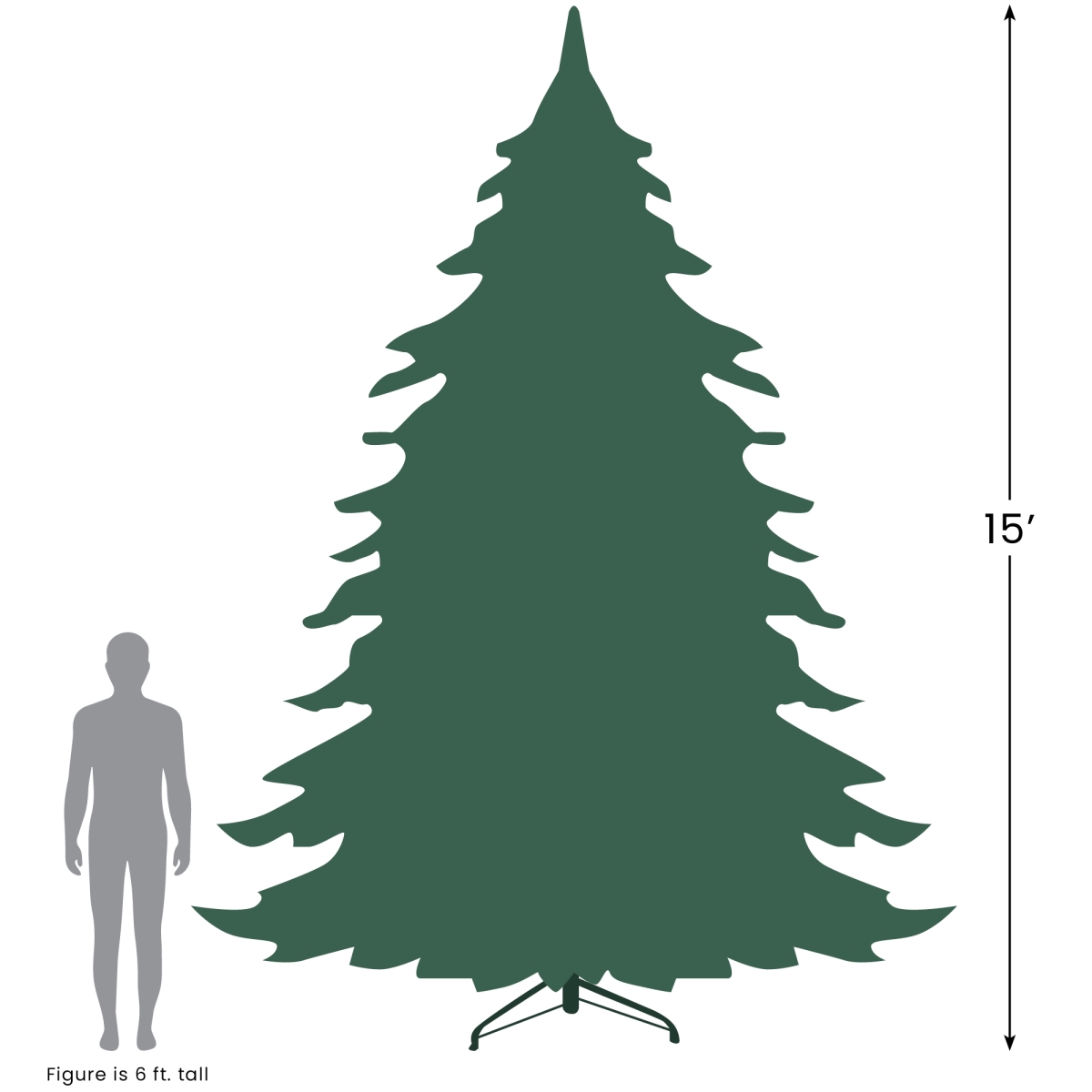 35681824 15 ft. Pre-Lit Green Pencil Pine Artificial Christmas Tree - Multi Lights