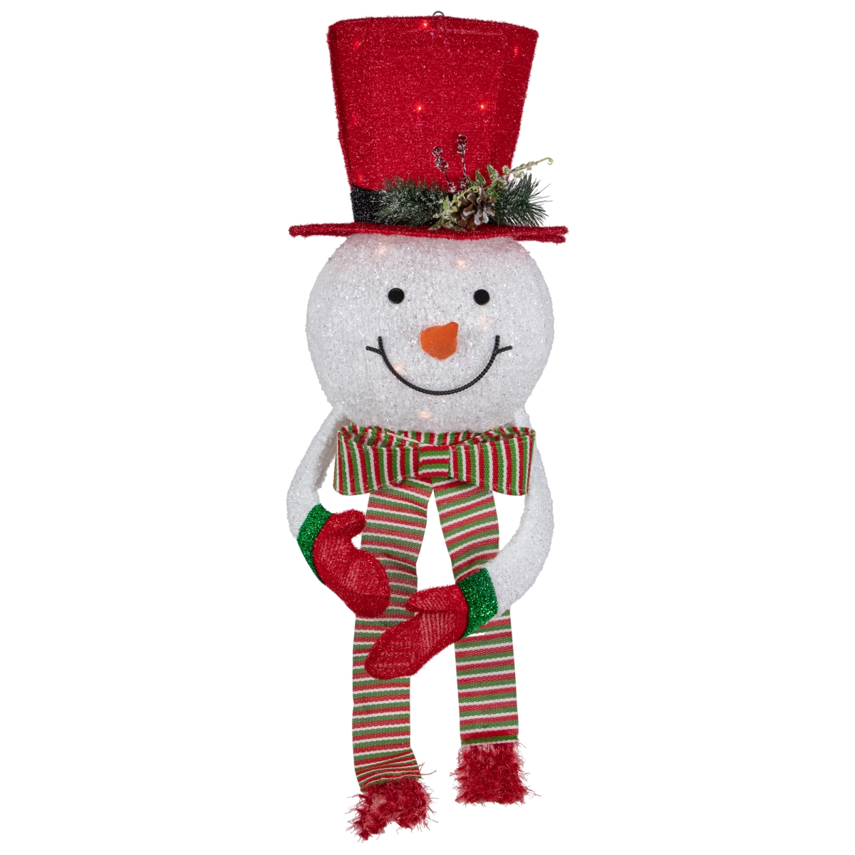 Picture of Northlight 35250567 21.5 in. Lighted Snowman with Red Top Hat Christmas Tree Topper