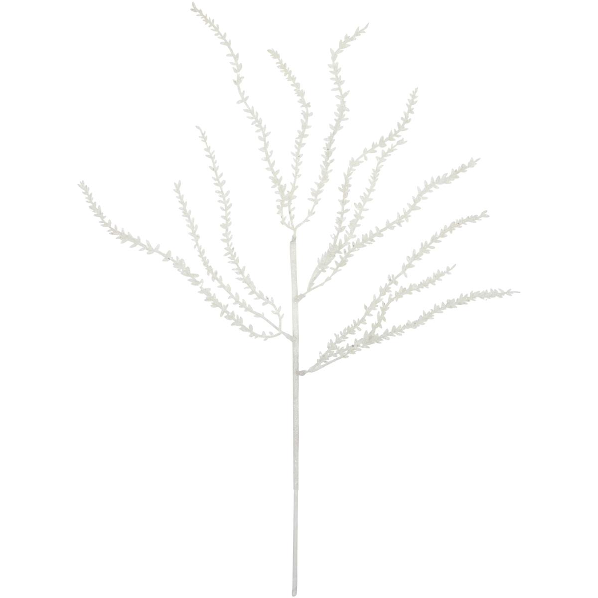 35691053 27 in. Glittered Weeping Christmas Spray, White