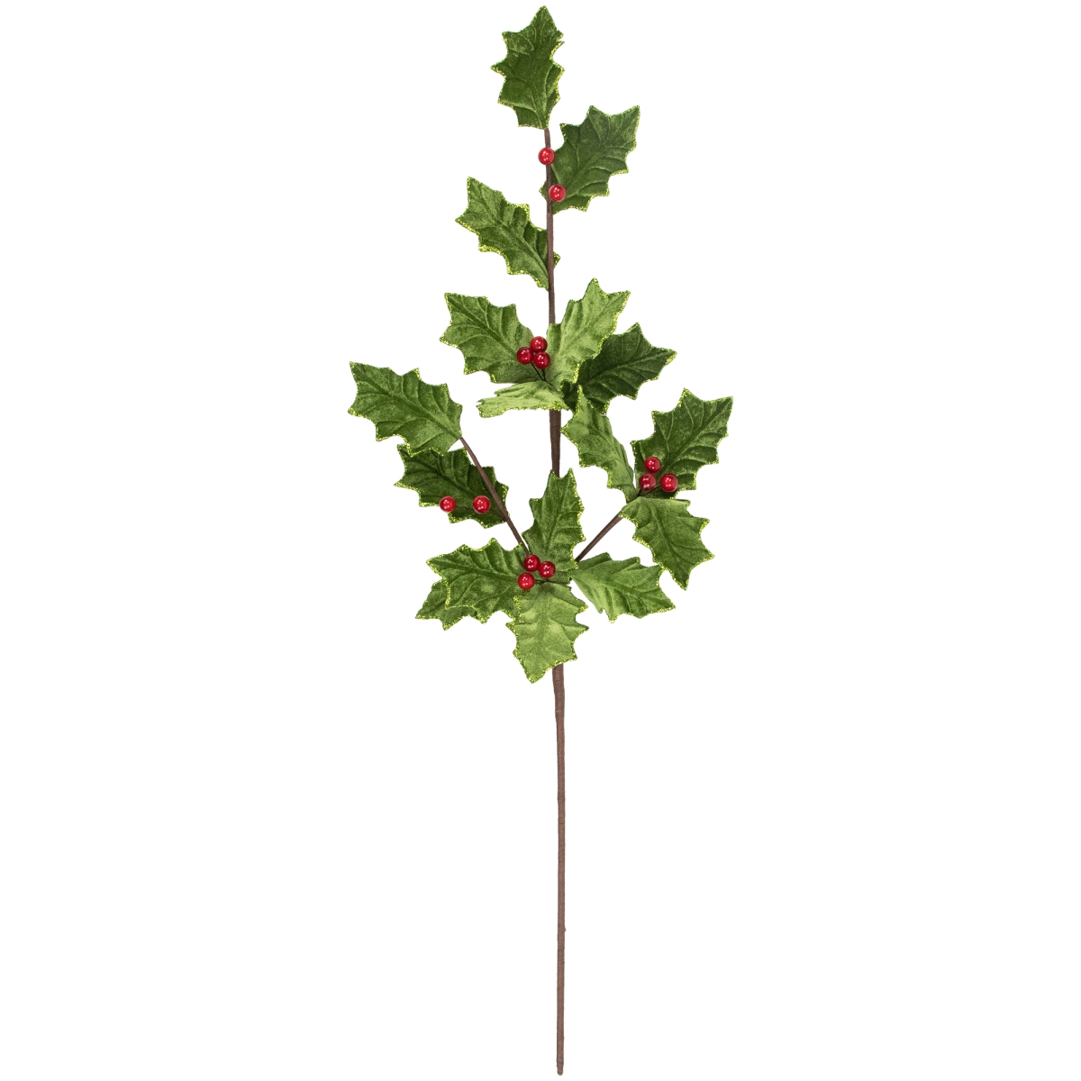35691057 31 in. Glittered Mistletoe Spray, Green & Red