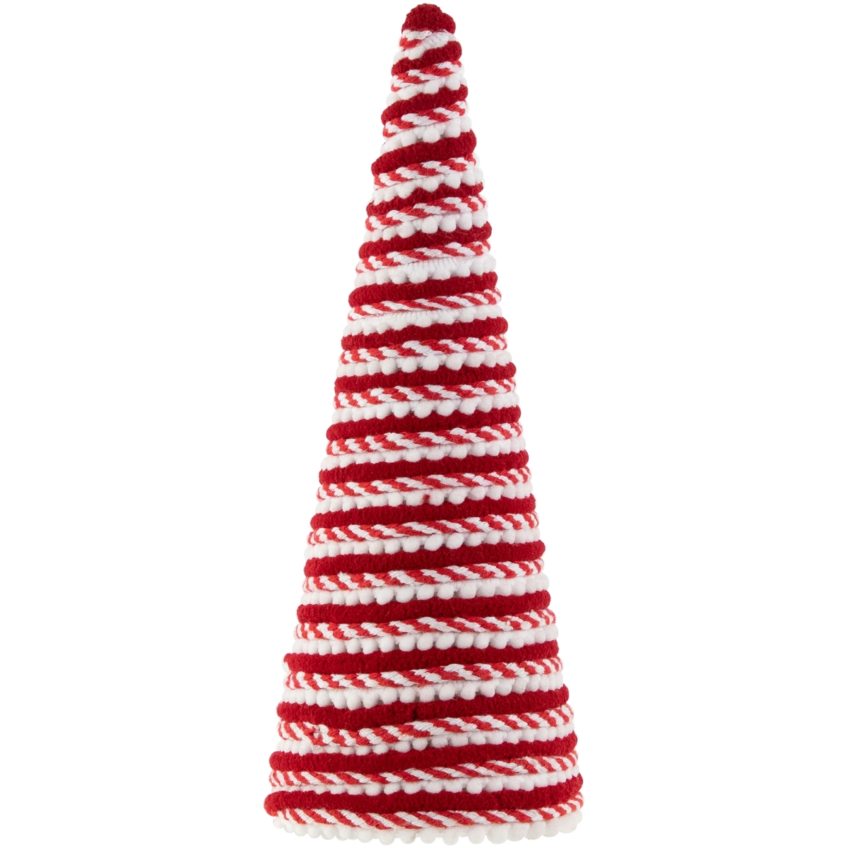35691058 10.5 in. Candy Cane Swirled Christmas Cone Tree, Red & White