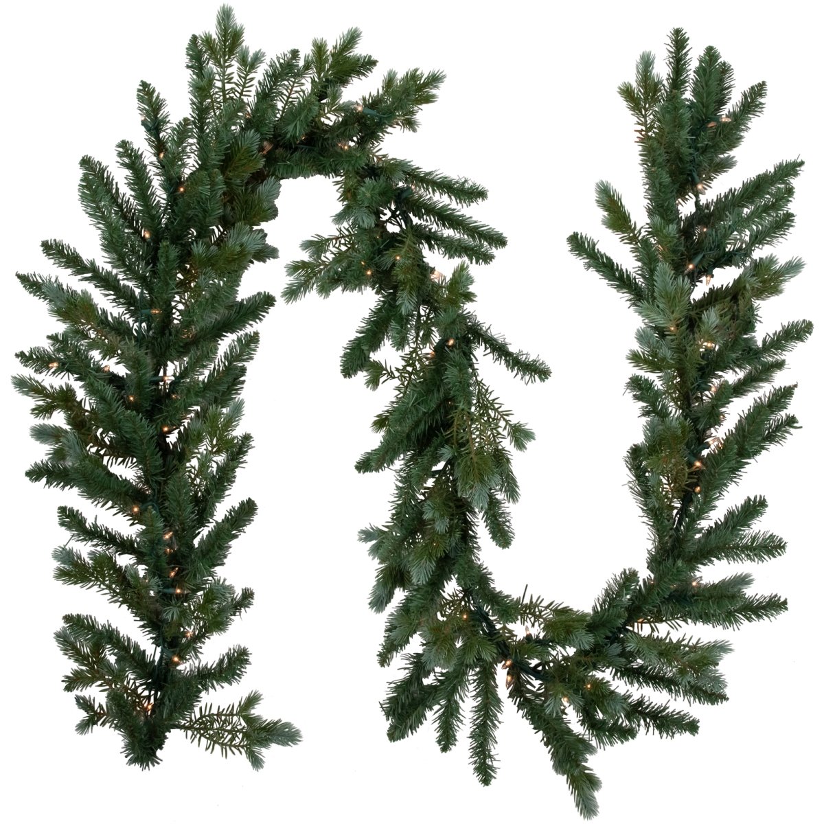 35181644 9 ft. x 14 in. Pre-Lit Blue Spruce Artificial Christmas Garland, Clear Lights -  NorthLight