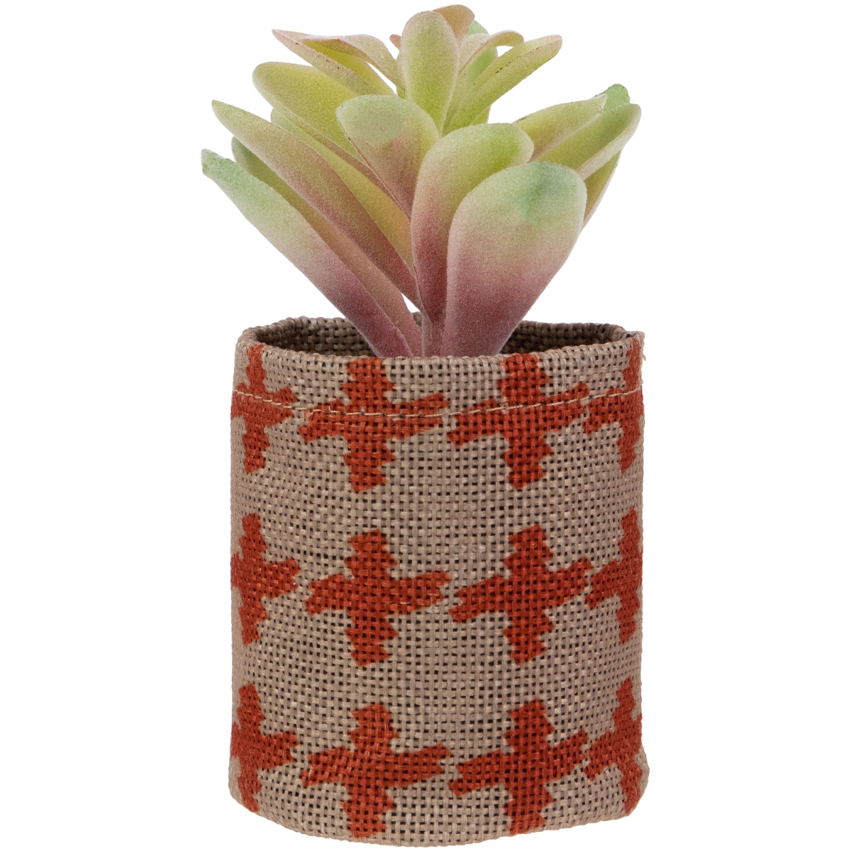 35687987 4.75 in. Artificial Pastel Succulent in Burlap Bag