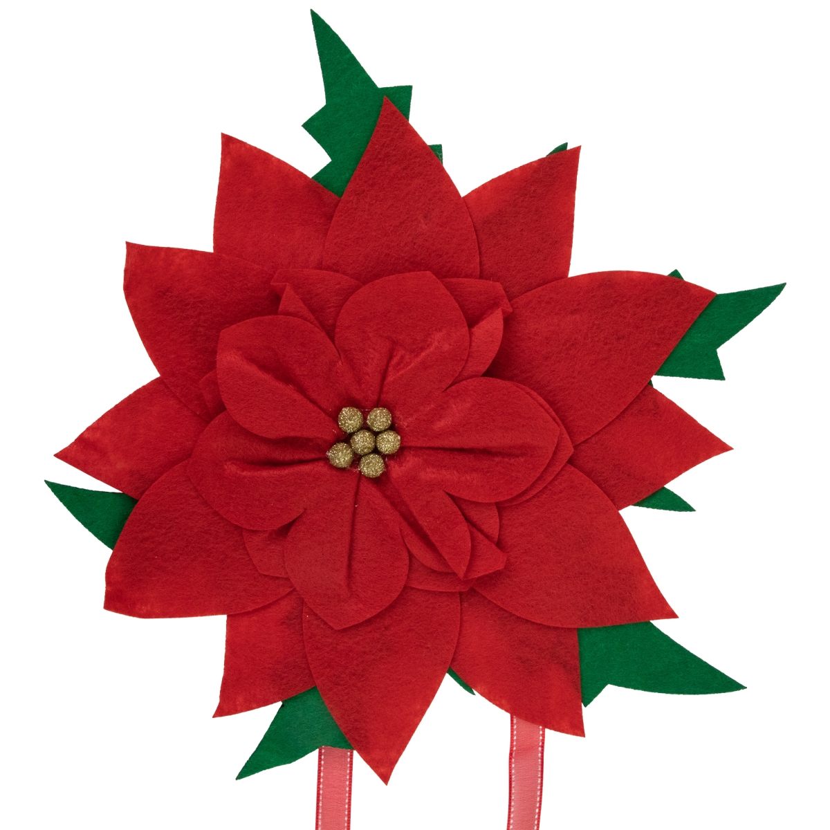 Picture of Northlight 35691732 29 in. Poinsettia Tie-On Christmas Tree Topper, Red - Unlit